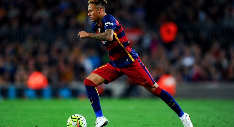 Neymar during a Barcelona match